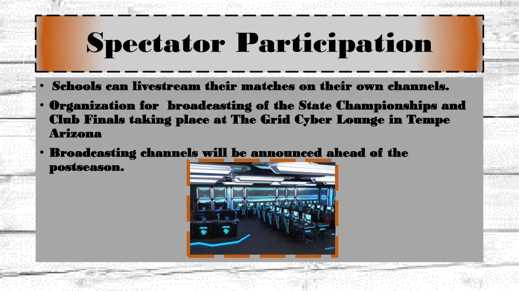 spectator participation