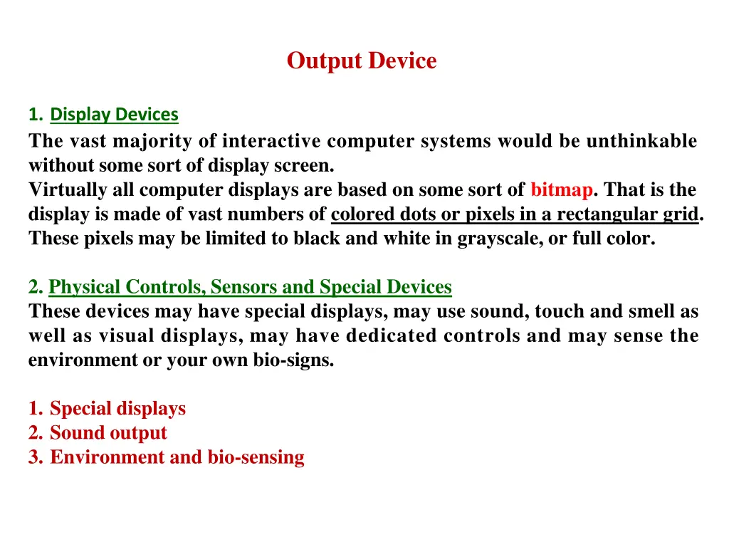 output device