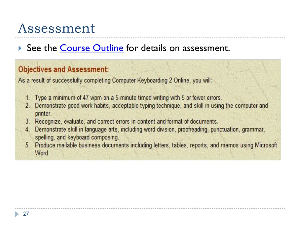 assessment