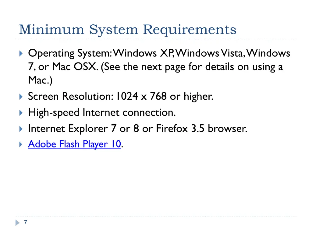 minimum system requirements