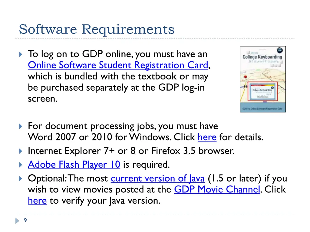 software requirements