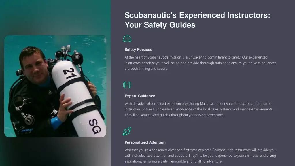 scubanautic s experienced instructors your safety