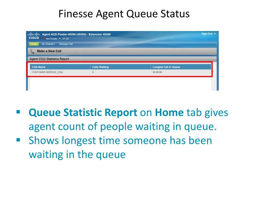 finesse agent queue status