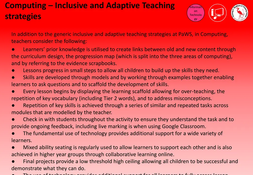 computing inclusive and adaptive teaching