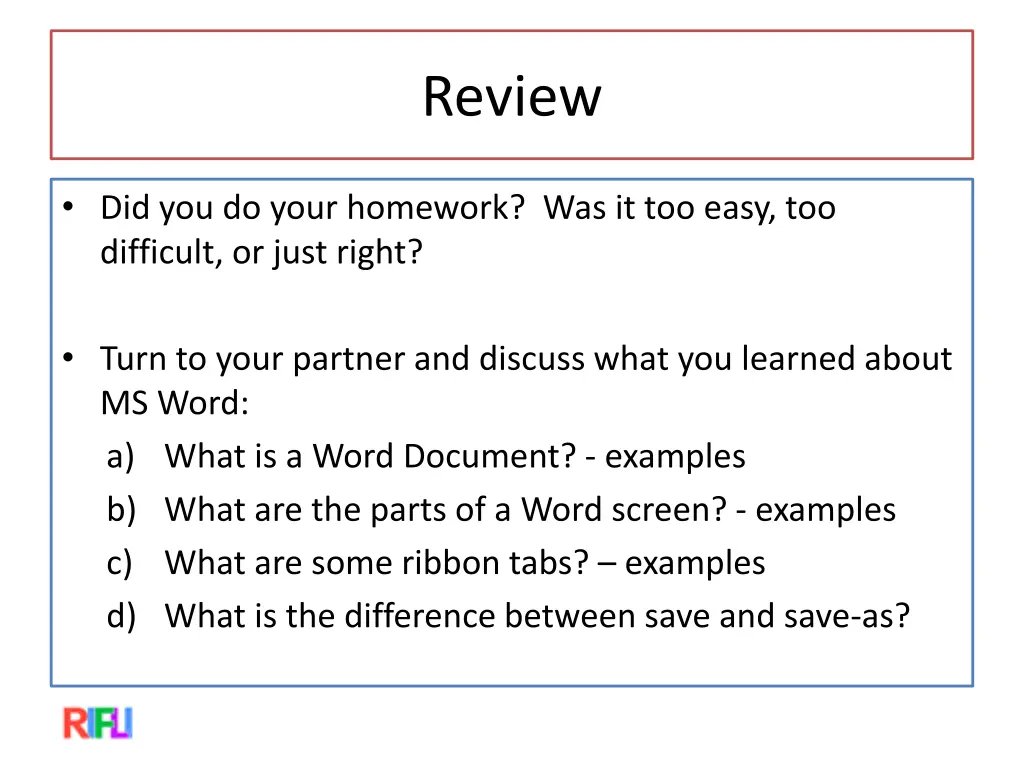 review