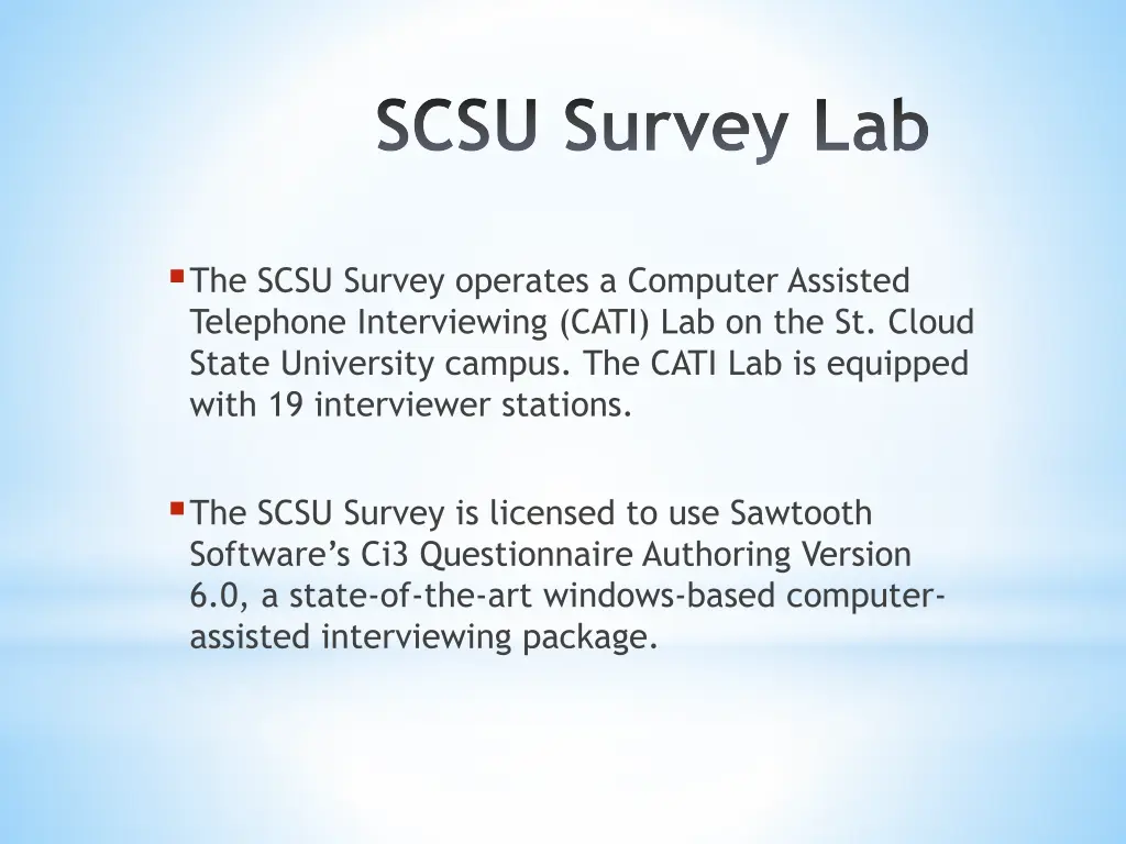 scsu survey lab