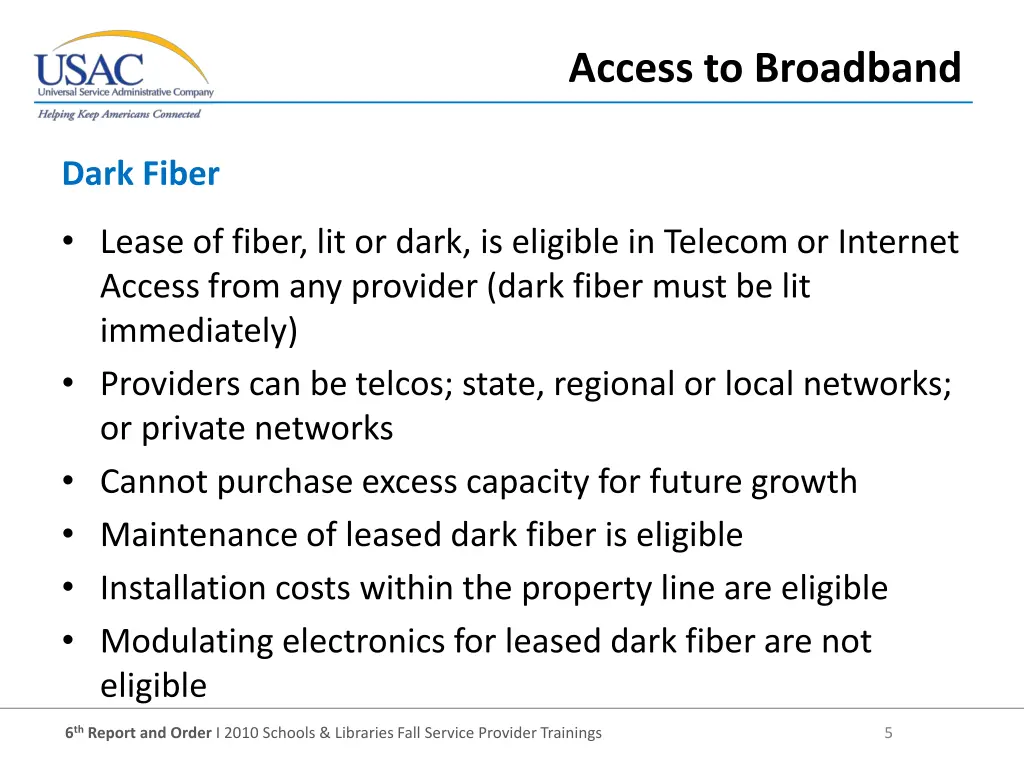 access to broadband