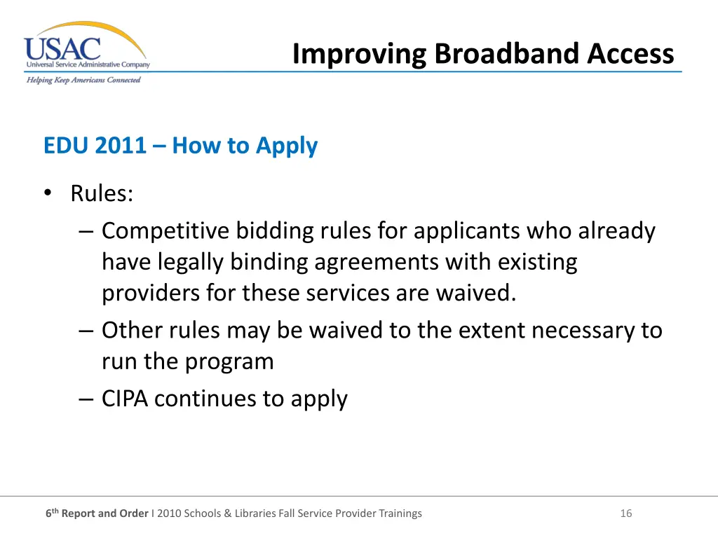 improving broadband access 6