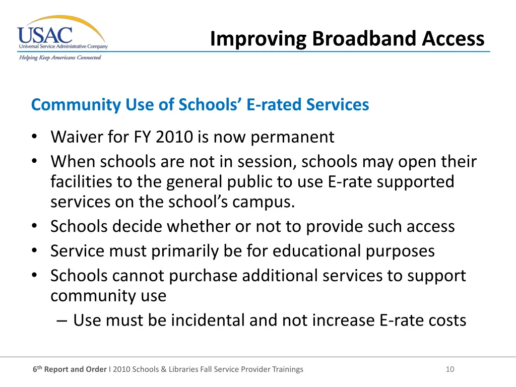 improving broadband access