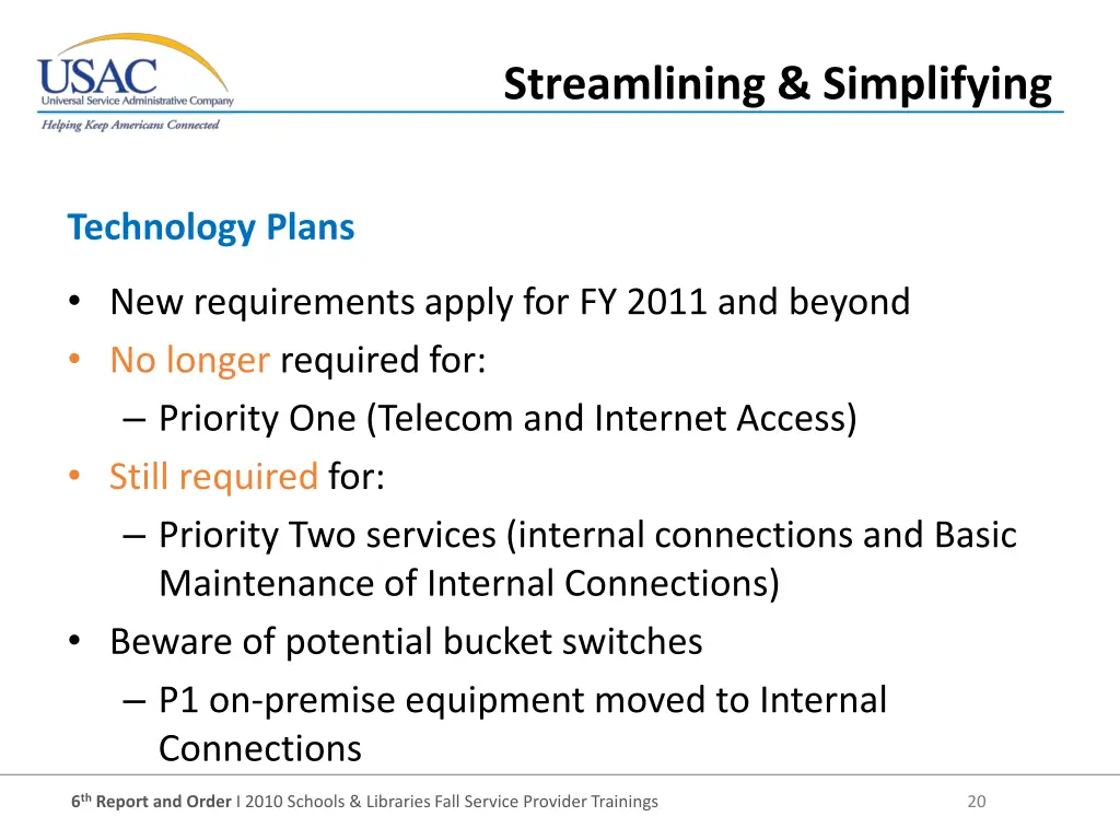 streamlining simplifying