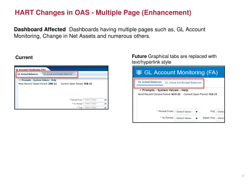 hart changes in oas multiple page enhancement