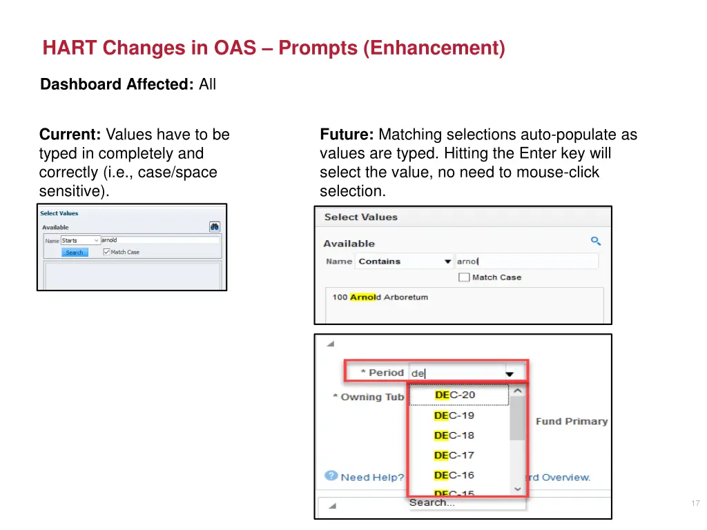 hart changes in oas prompts enhancement