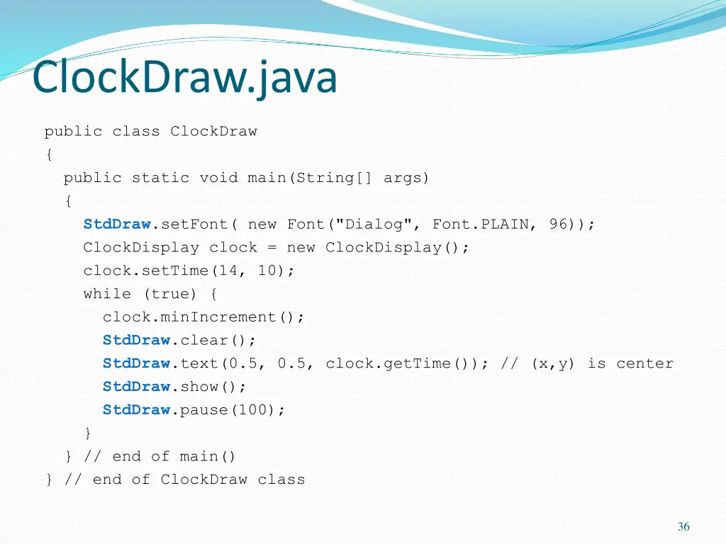 clockdraw java