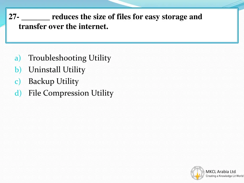 27 reduces the size of files for easy storage