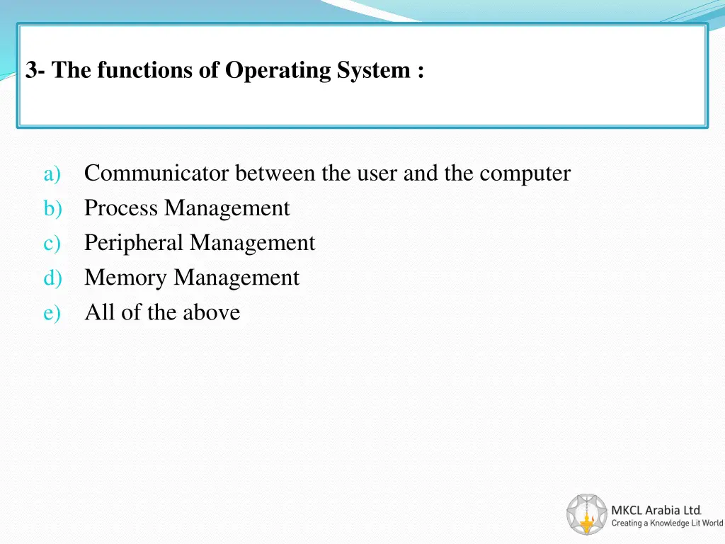 3 the functions of operating system