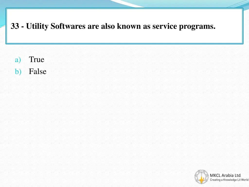 33 utility softwares are also known as service