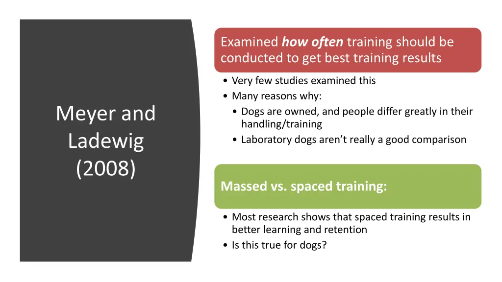 examined how often training should be conducted