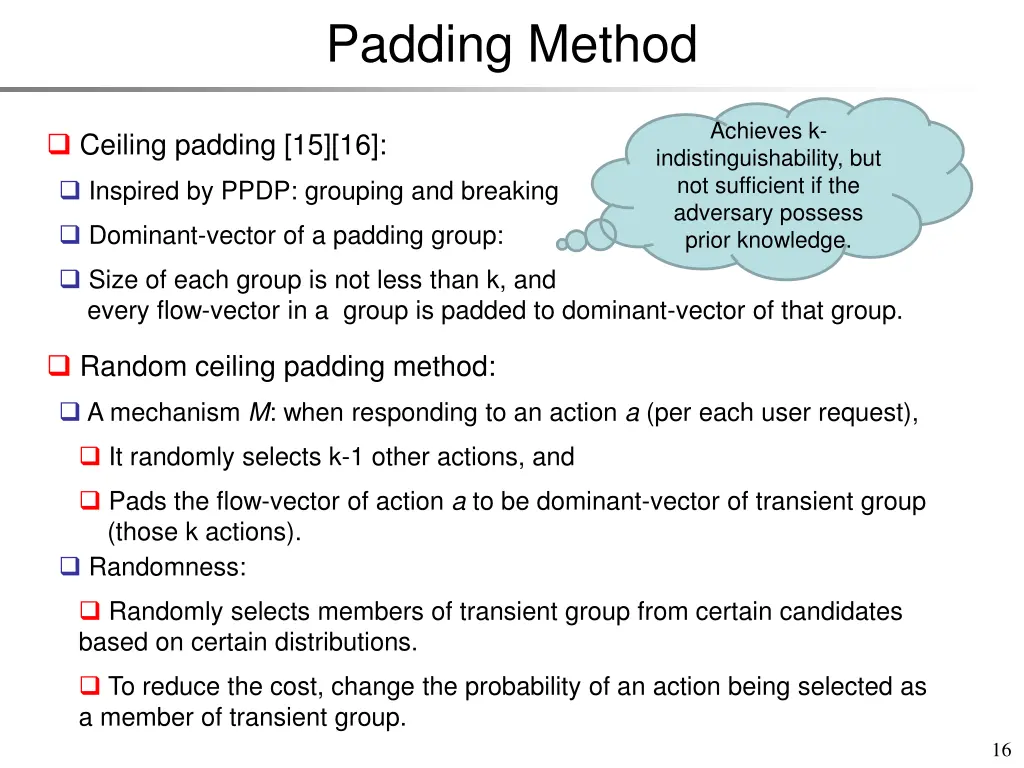 padding method