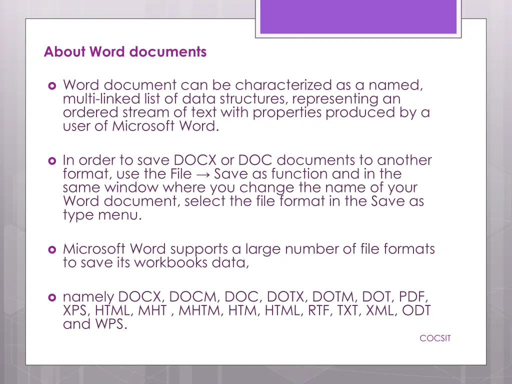 about word documents