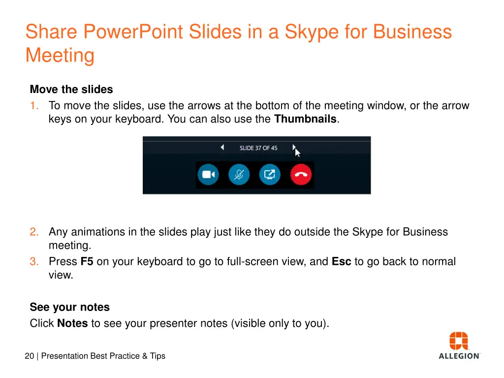 share powerpoint slides in a skype for business 1