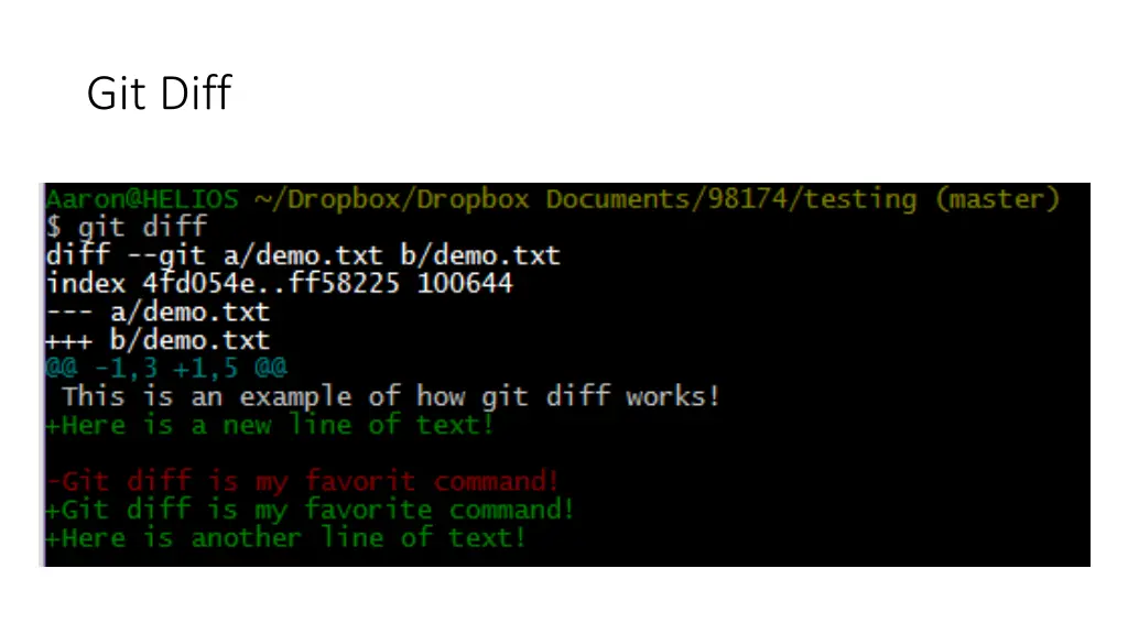 git diff