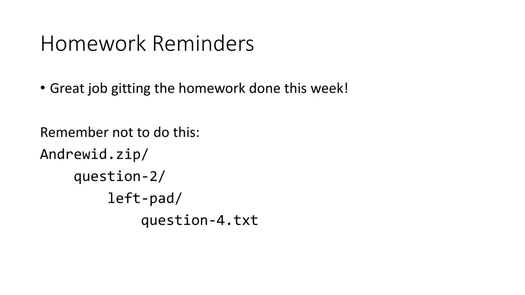 homework reminders