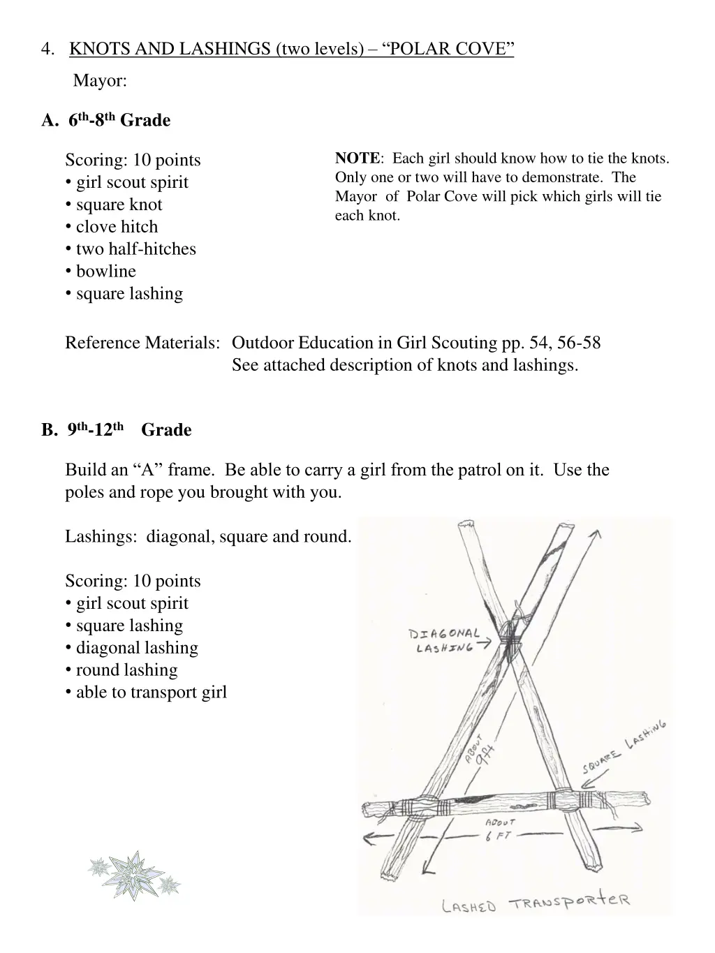 4 knots and lashings two levels polar cove