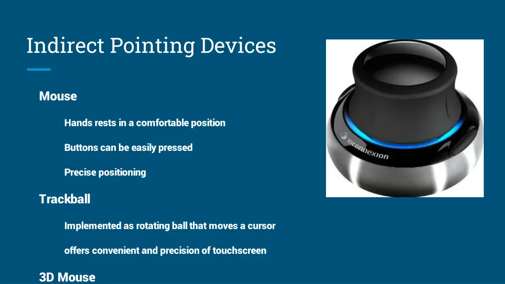 indirect pointing devices