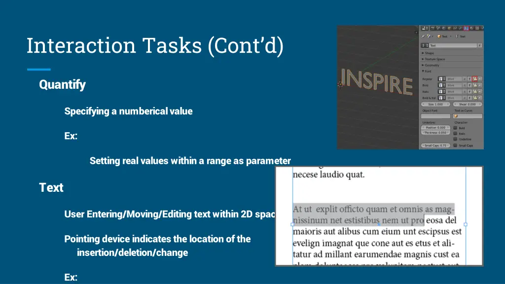 interaction tasks cont d 1