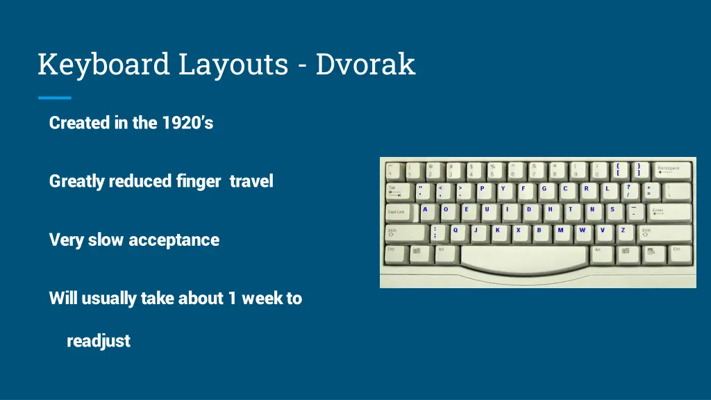 keyboard layouts dvorak