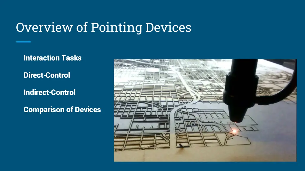 overview of pointing devices