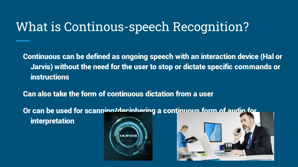 what is continous speech recognition