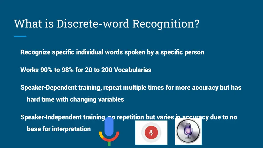 what is discrete word recognition