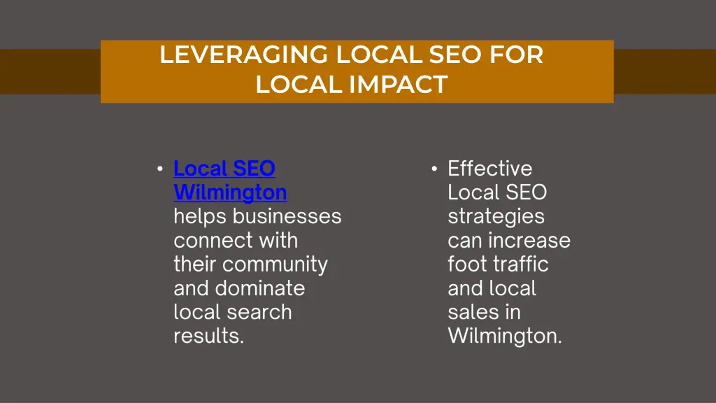 leveraging local seo for local impact