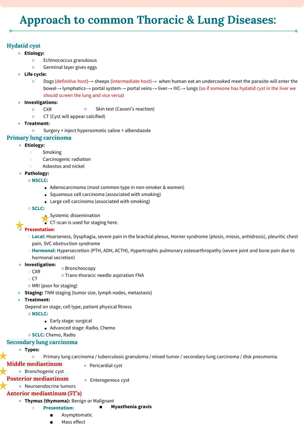 approach to common thoracic lung diseases 2