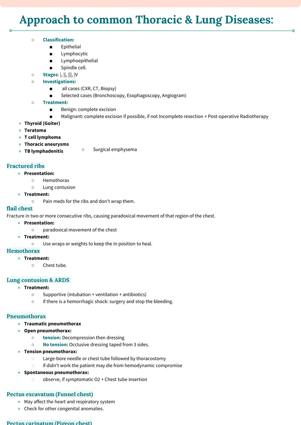 approach to common thoracic lung diseases 3