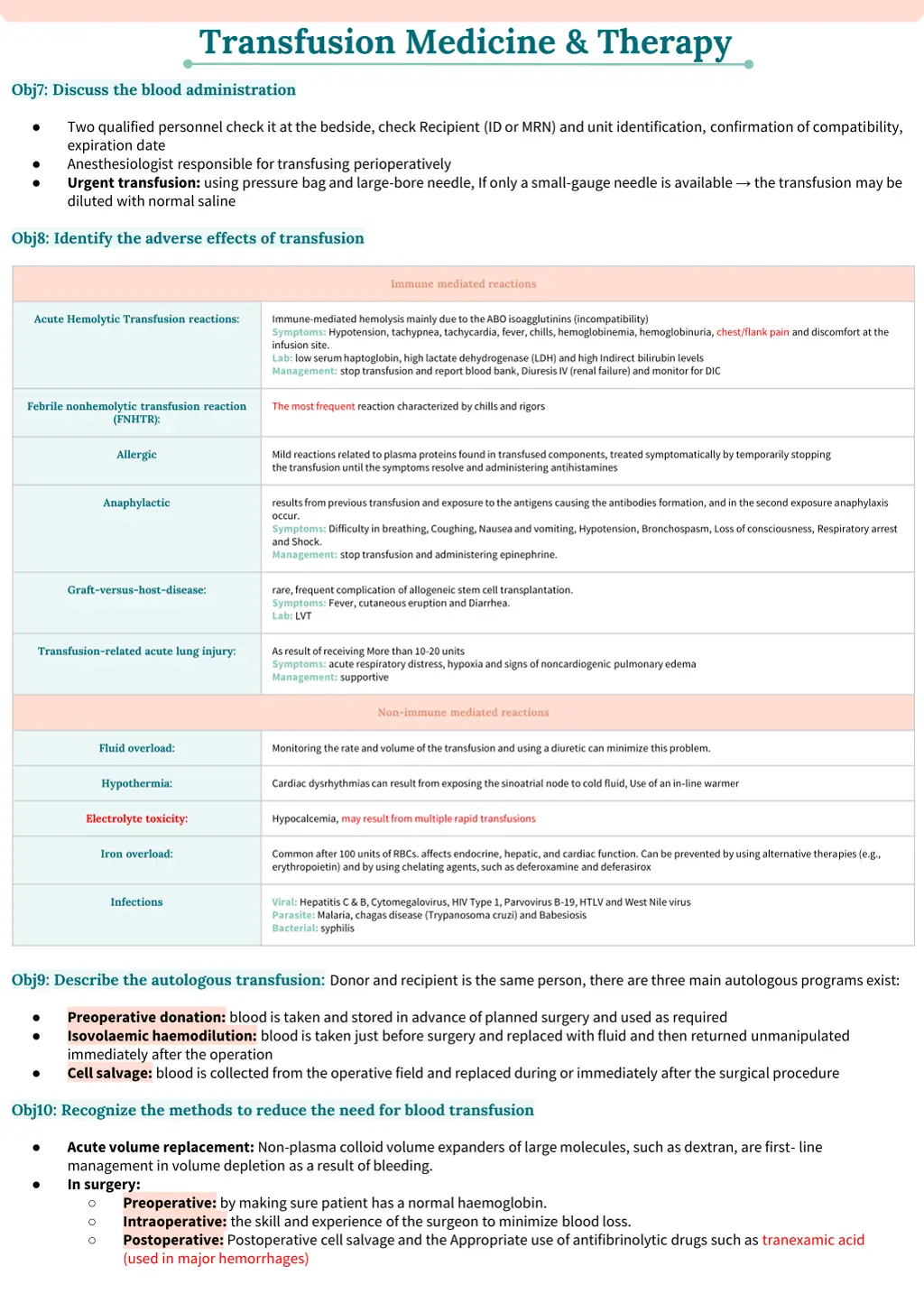 transfusion medicine therapy 2