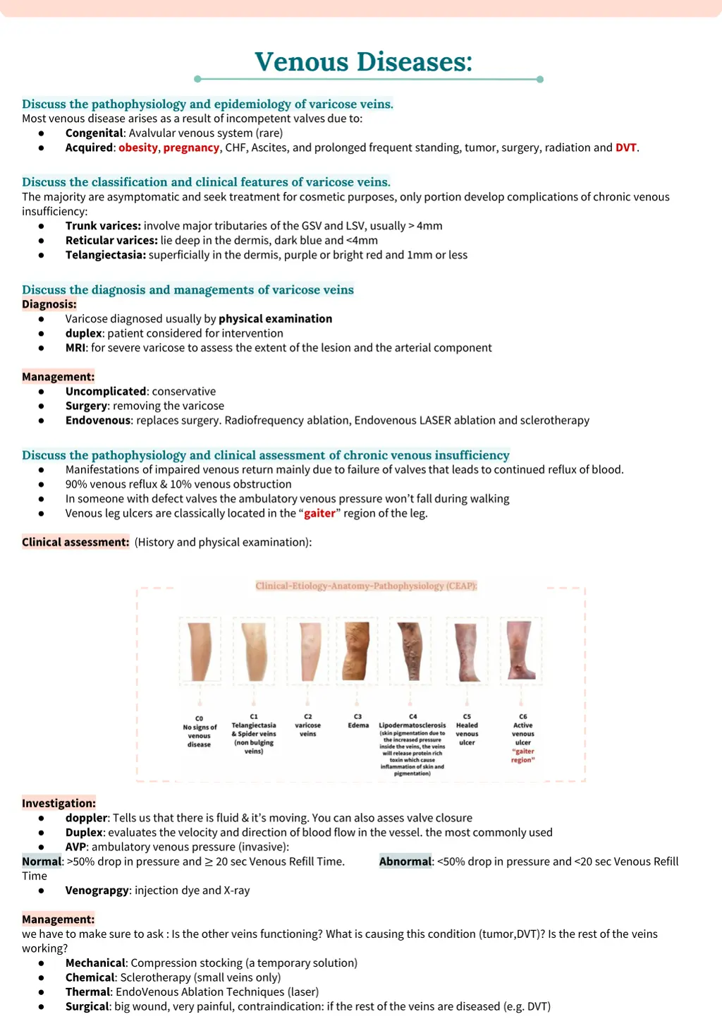 venous diseases