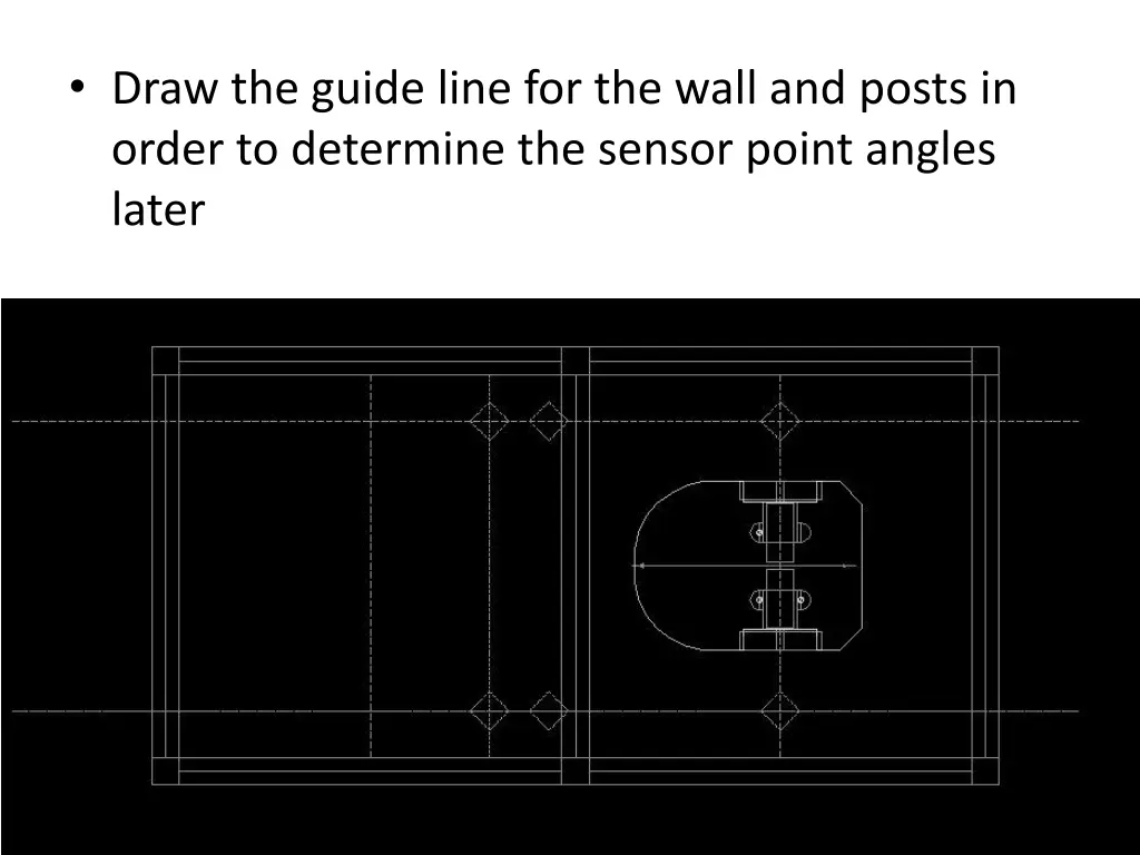 draw the guide line for the wall and posts