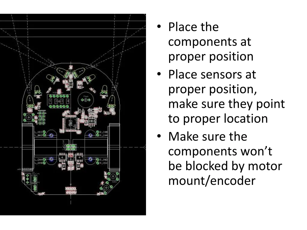 place the components at proper position place