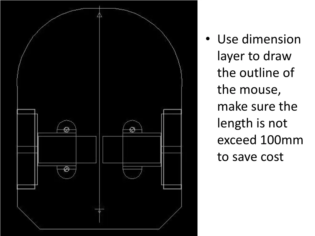 use dimension layer to draw the outline