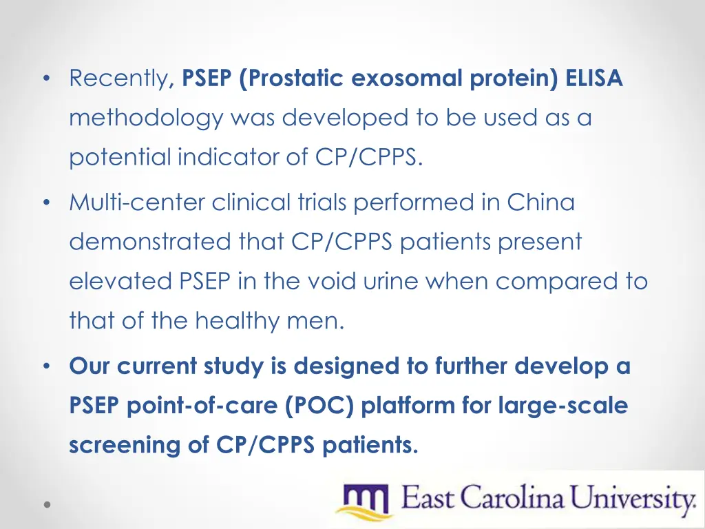 recently psep prostatic exosomal protein elisa