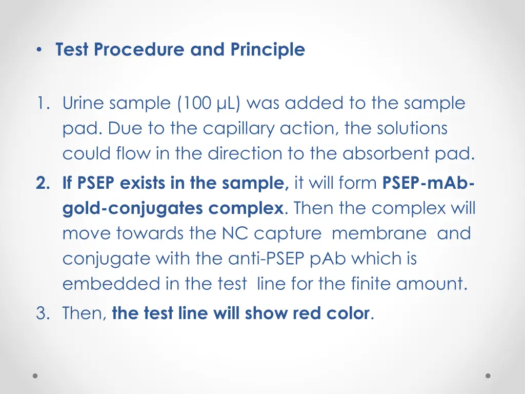 test procedure and principle