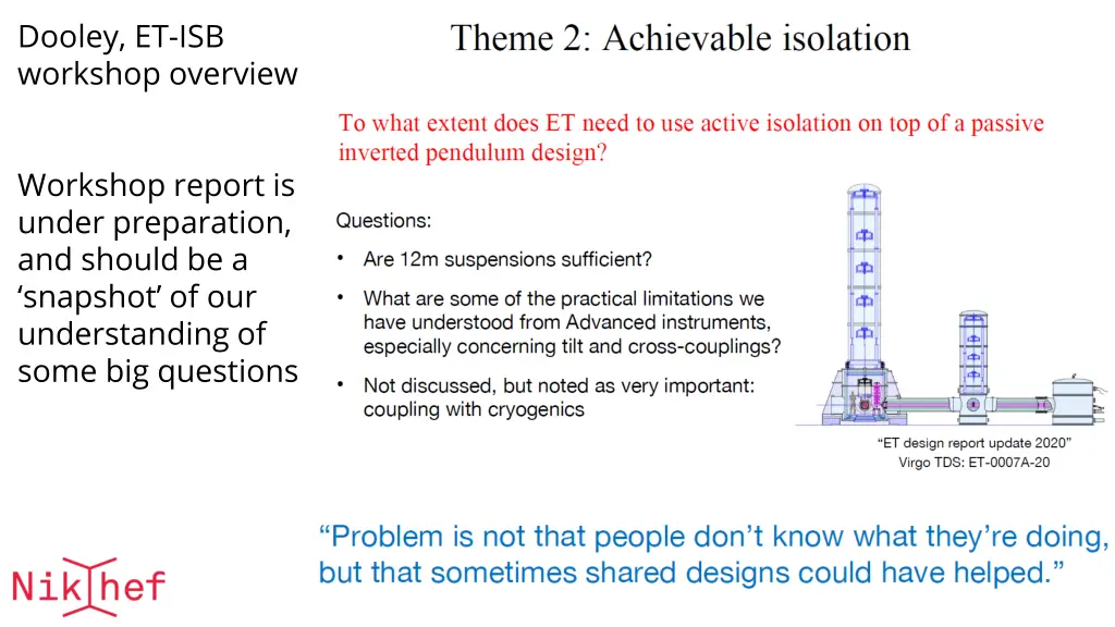 dooley et isb workshop overview