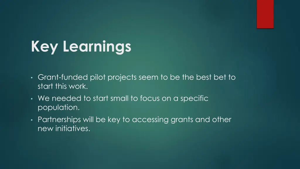 key learnings