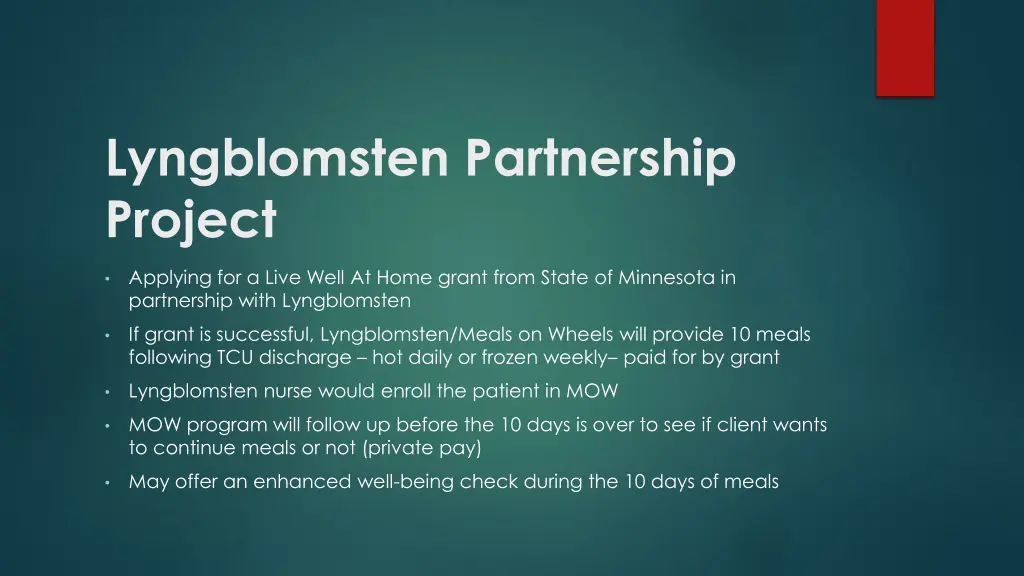 lyngblomsten partnership project