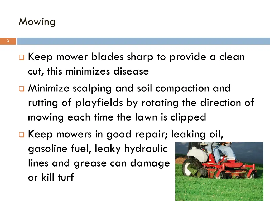 mowing