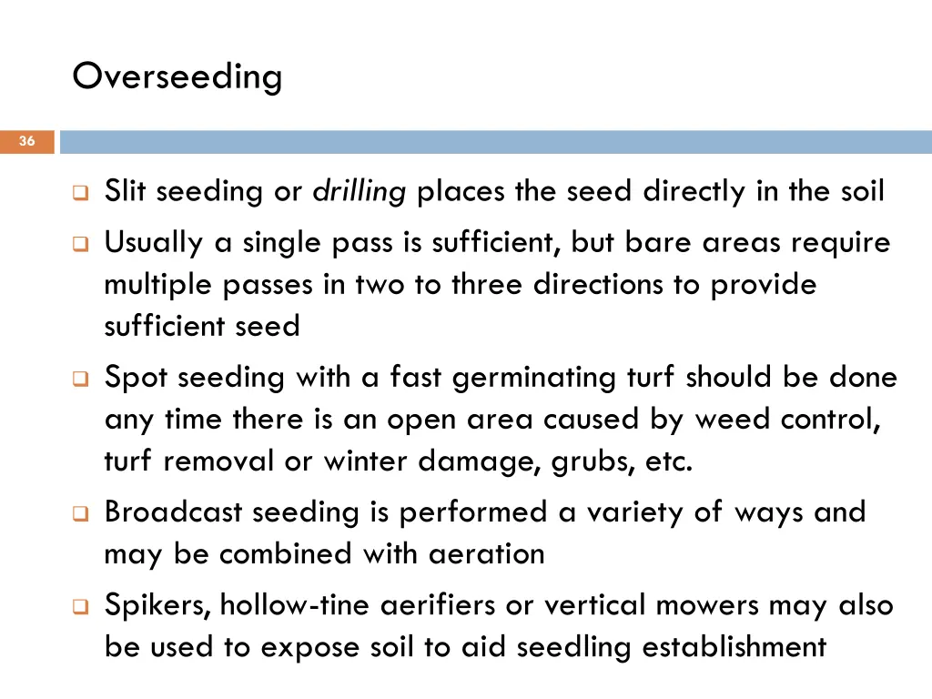 overseeding