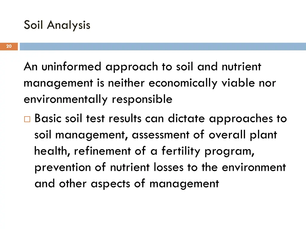 soil analysis