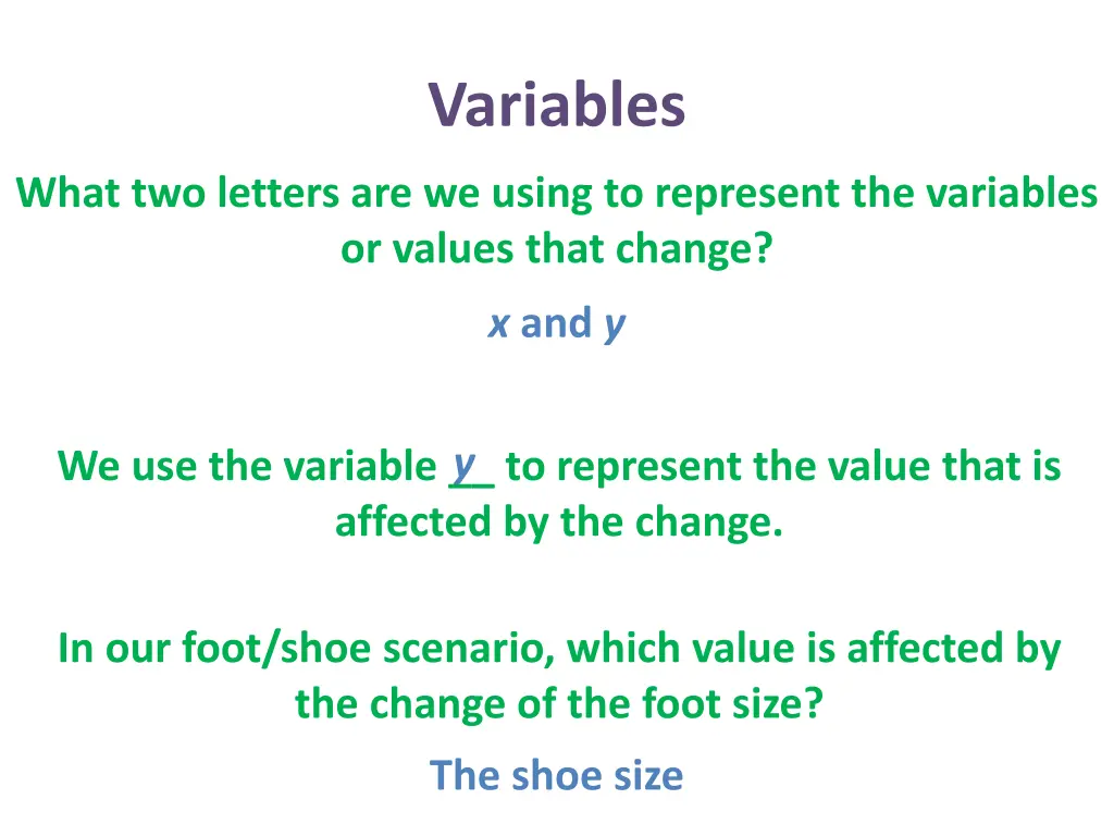 variables 11